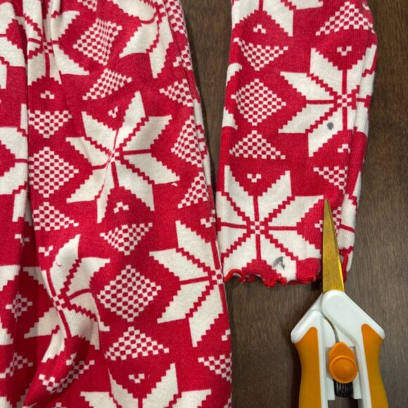 Hanna Andersson Holiday Print Rib Dress Girls Size 120cm (6-7) Scandi Snowflake - Picture 6 of 11